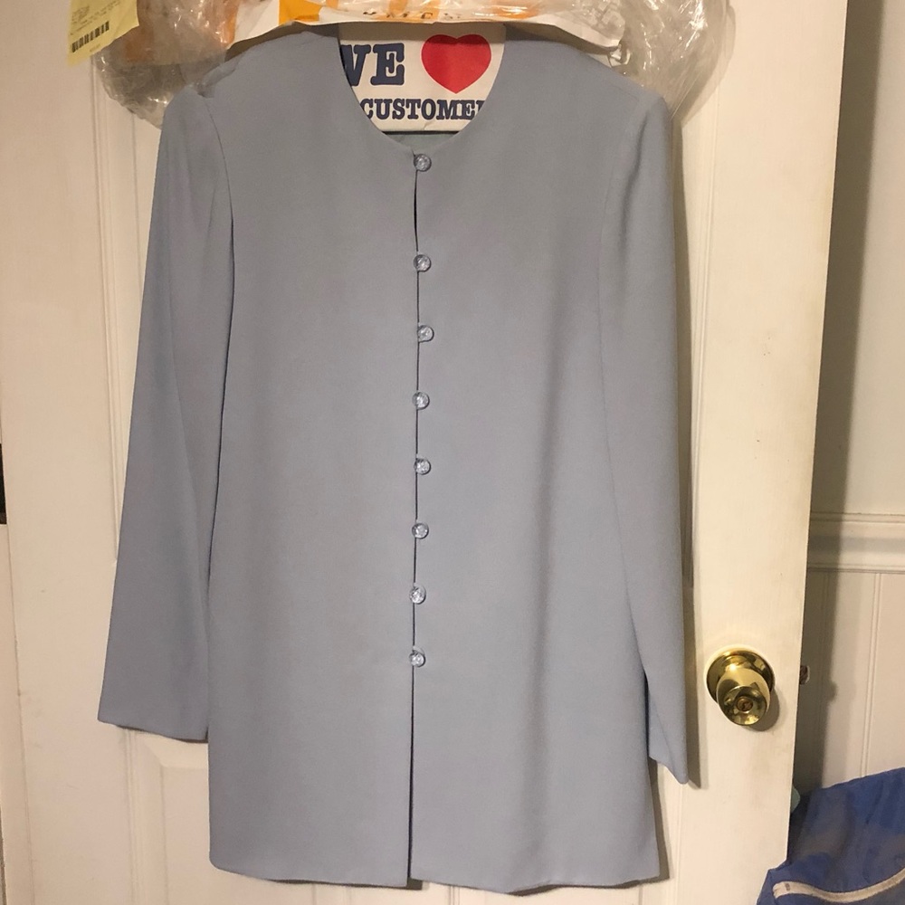 Liz Claiborne Blue 8 Button Blazer - 8